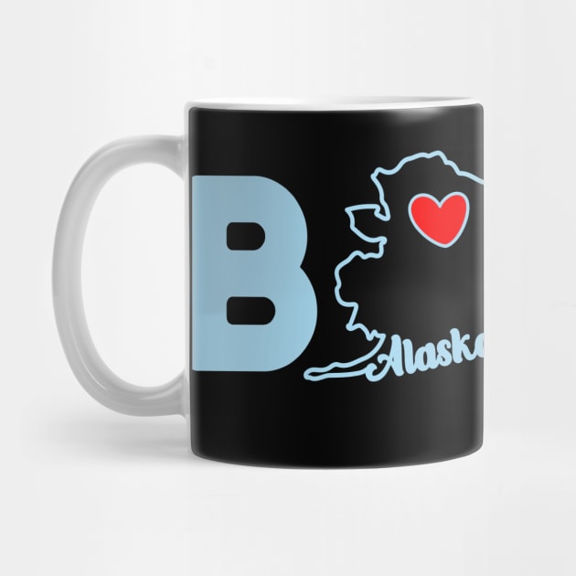 Alaska Born with State Outline of Alaska in the word Born by tropicalteesshop